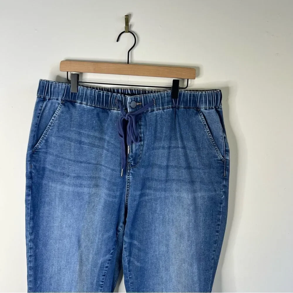 Universal Standard ComfortDenim Drawstring Jeans Straight Leg Blue Jeans size 1X